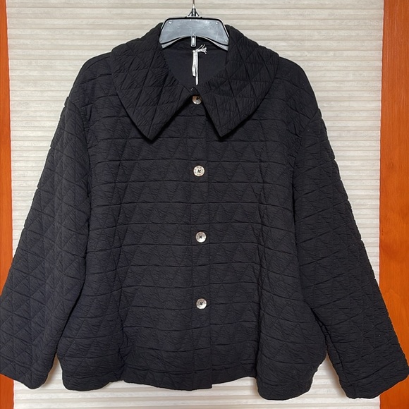 NWT hello nite black quilted jacket size Large - Picture 4 of 15